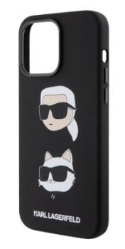 Lagerfeld для iPhone 15 Pro Max чехол Liquid silicone NFT Choupette Hard Black
