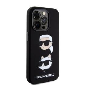 Lagerfeld для iPhone 15 Pro Max чехол Liquid silicone NFT Choupette Hard Black