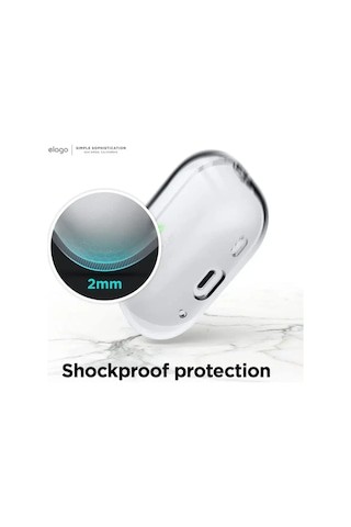 Elago для AirPods Pro 2 (all) чехол Clear case with Round strap Deep Purple