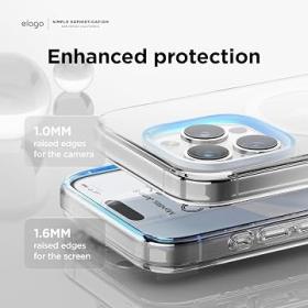 Elago для iPhone 15 Pro чехол HYBRID (pc/tpu) Clear/Medium Grey (MagSafe)