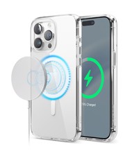 Elago для iPhone 15 Pro чехол HYBRID (pc/tpu) Clear/Medium Grey (MagSafe)