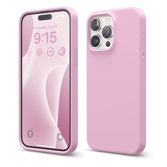 Elago для iPhone 15 Pro Max чехол Soft silicone (Liquid) Aqua Sky