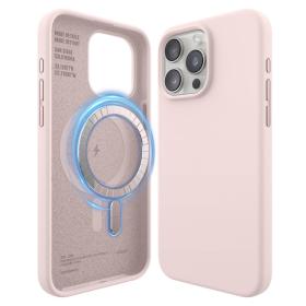 Elago для iPhone 15 Pro Max чехол Soft silicone (Liquid) White (MagSafe)