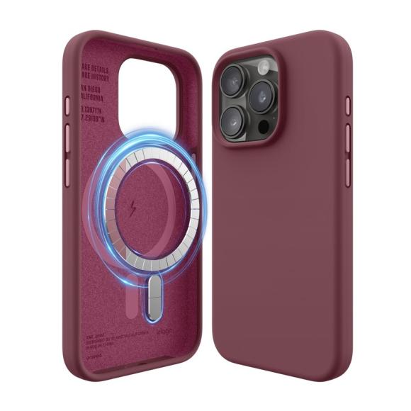 Elago для iPhone 15 Pro Max чехол Soft silicone (Liquid) Stone (MagSafe)