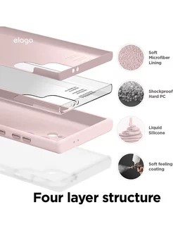 Elago для Galaxy S24 Ultra чехол Soft silicone (Liquid) Lavender
