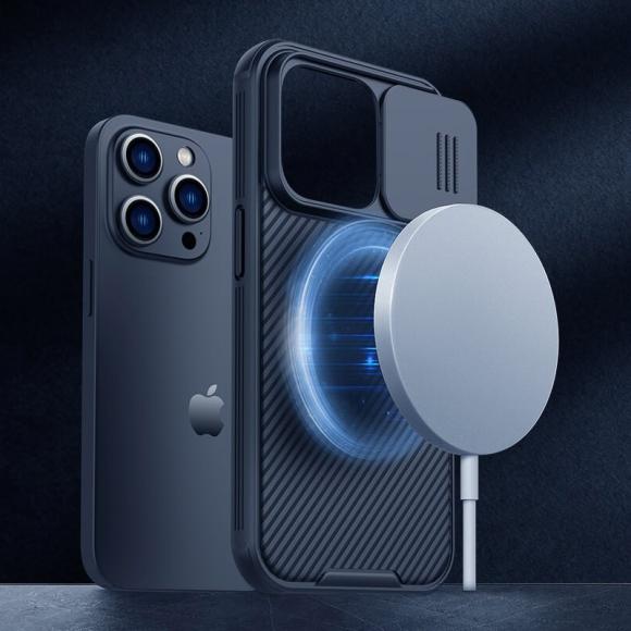 Nillkin для iPhone 14 Pro Max чехол CamShield Pro Magnetic Blue