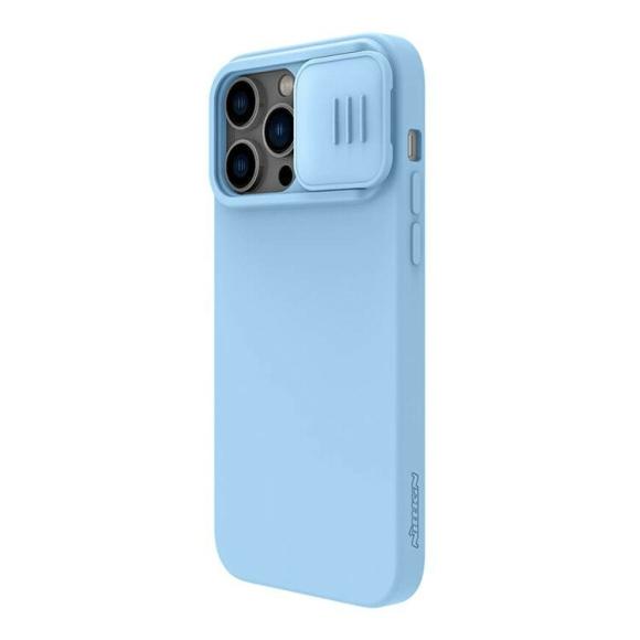 Nillkin для iPhone 14 Pro Max чехол CamShield Silky Magnetic Silicone Blue Haze