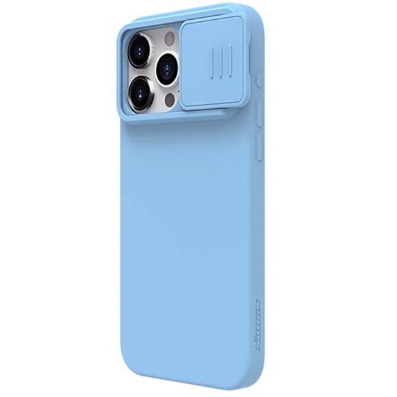 Nillkin для iPhone 14 Pro Max чехол CamShield Silky Magnetic Silicone Blue Haze