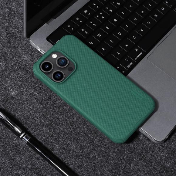 Nillkin для iPhone 15 Pro чехол Frosted Shield Pro Magnetic Deep Green
