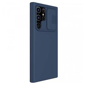 Nillkin для Galaxy S22 Ultra чехол CamShield Silky Silicone case Blue