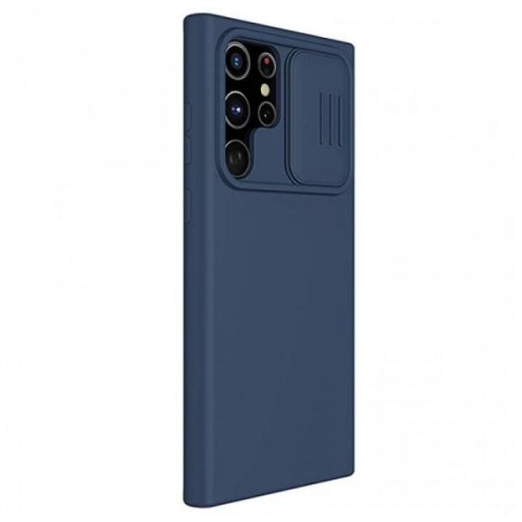 Nillkin для Galaxy S22 Ultra чехол CamShield Silky Silicone case Blue