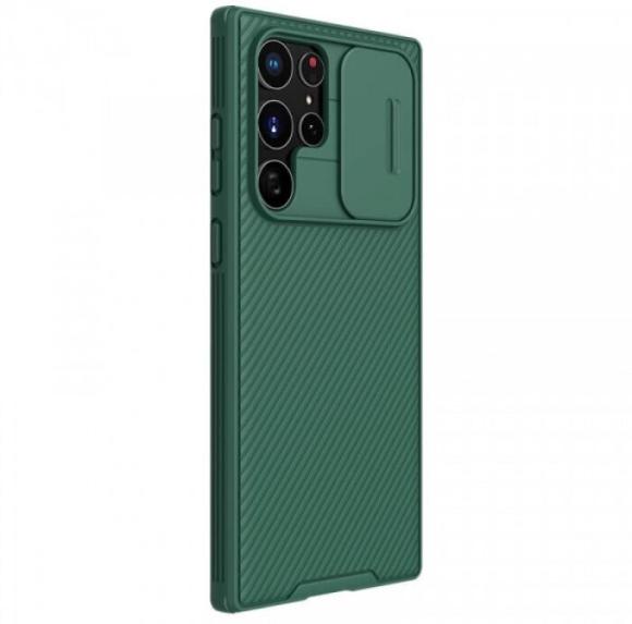 Nillkin для Galaxy S22 Ultra чехол CamShield Silky Silicone case Blue