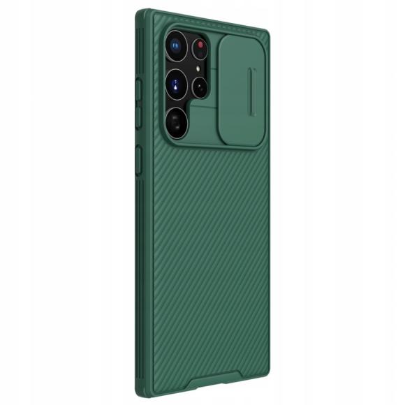 Nillkin для Galaxy S22 Ultra чехол CamShield Silky Silicone case Blue
