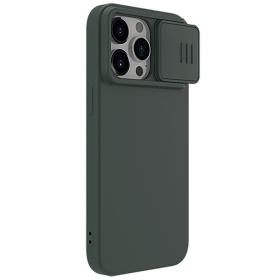 Nillkin для iPhone 15 Pro чехол CamShield Silky Silicone Midnight Blue
