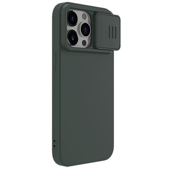 Nillkin для iPhone 15 Pro чехол CamShield Silky Silicone Midnight Blue