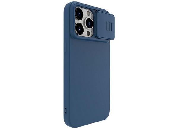 Nillkin для iPhone 15 Pro чехол CamShield Silky Silicone Midnight Blue