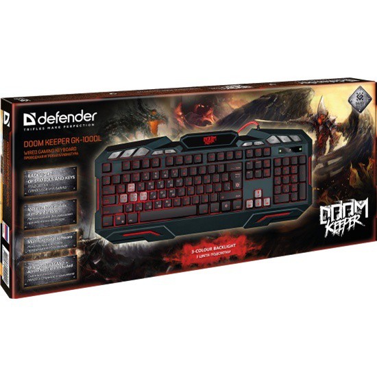 Клавиатура Defender Doom Keeper GK-100DL RU (45100)