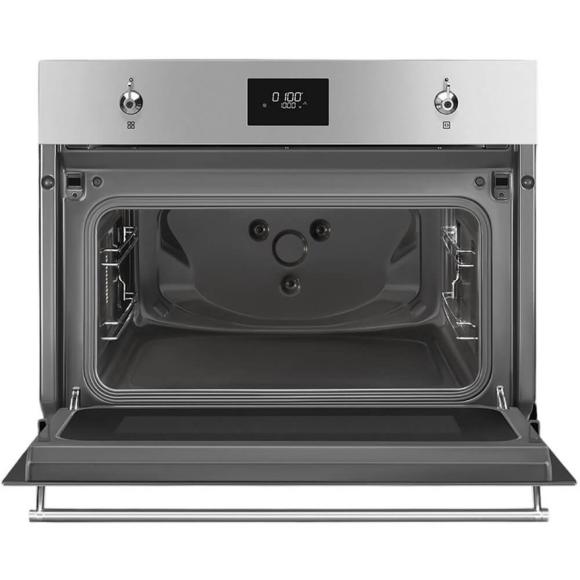 Встраиваемая микроволновая печь SMEG SO4301M0N чёрный матовый, Черное стекло Eclipse