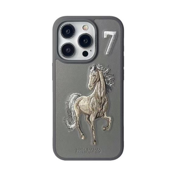 Чехол Santa Barbara Polo Boris для iPhone 15 Pro (Titanium gray)
