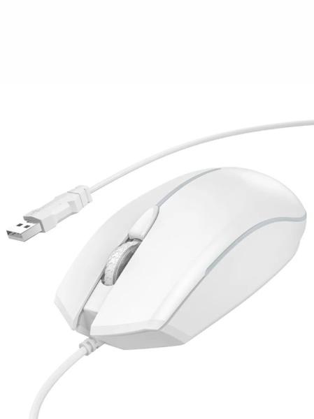 Мышь игровая HOCO GM37 Wonderful gaming luminous wired mouse (белый)