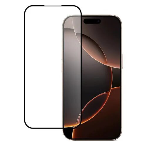 Защитное стекло PERO Full Glue для iPhone 16 Pro, черное