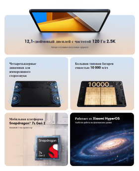 Планшет Poco Pad 12.1 8/256Gb Grey